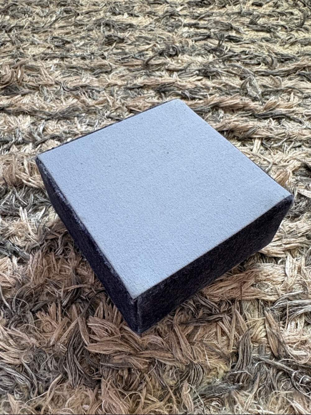 Hand Crafted Gray Embroidered Crane Box with Gold Accents - Picture 7 of 8
